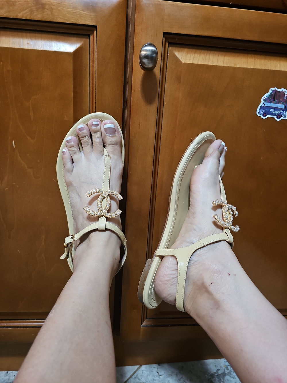 Designer Flat Sandals Size 41/ US9.5 - Picture 2 of 8